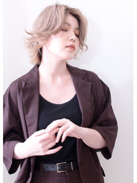 リメル 奥沢自由が丘店(Remel) 20代30代40代外ハネハイトーンカラーショート/自由が丘