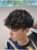波巻きパーマ マッシュパーマ メンズパーマ スパイラル フェード