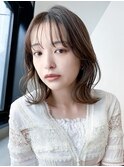 ロブレイヤー_レイヤーロング前髪パーマグレーベージュ_9516