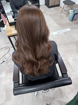 リノバイアクネ(lino by ACNE) ピンクブラウン/フリンジウェーブ