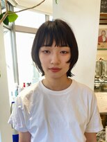 ビファインクーアヴェダ(Be fine coo AVEDA) 黒髪ワイドバングウルフ/10代20代