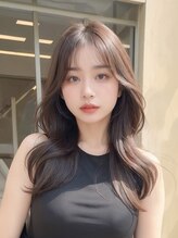 テラス 銀座(terrace) イメチェン 2wayバング　韓国ヘア　ロングレイヤー　小顔前髪