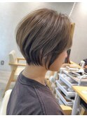 《30代40代》大人可愛い丸みショートボブ【浦野】
