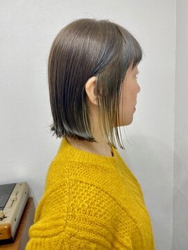 ランプ(Lamp) くびレイヤーグレーベージュニュアンスカラー白髪染め白髪ぼかし