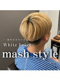 マッシュスタイル×ベージュカラー