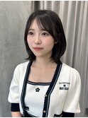 #49/黒髪/ボブルフ/ネビージュ/小顔/ワンレン/髪質改善/原宿