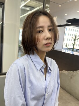 ロンドシエル 横浜(Lond ciel) ミニウルフレイヤーカット顔周りカット前髪カット韓国ボブ/横浜