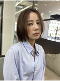 ミニウルフレイヤーカット顔周りカット前髪カット韓国ボブ/横浜