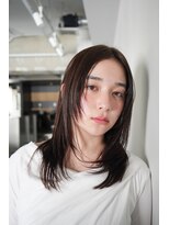 ラヴィズム(LUVISM)&nbsp;ミディアムロング顔周りレイヤーおくれ毛前髪万代新潟