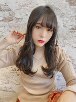 リープアルケー ヘアアンドヘッドスパ 錦糸町北口店(leap arche Hair&head spa)&nbsp;アンブレラカラー/こなれミディ/ウェーブパーマ/前髪/錦糸町