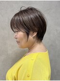ホワイトグレージュデジタルパーマミニウルフ鶴ヶSK66