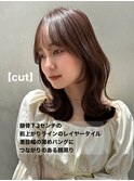 流れる顔まわり くびれミディアム くすみブラウン【肥田亜沙美】