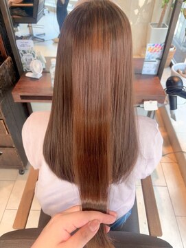 ヘアリゾート粋 ティガ 池袋店(tiga) 絹髪/艶髪/髪質改善カラー/ストレート/ピンクブラウン