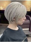 xカット//ホワイトグレージュ/レイヤーカット/チェリーブラウン