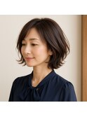 ミセス軽やかレイヤーボブ　20代 30代 40代 50代 60代　髪質改善