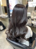 スティル カラン(STILL calin)&nbsp;韓国ヘアロングレイヤーカットラベンダーグレージュ前髪カット