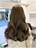 【白石】ブリーチなしオリーブベージュ透明感シアーカラー原宿