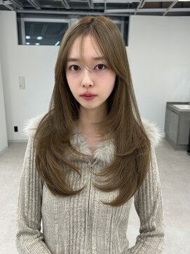 ユーフォリア 銀座(Euphoria) イメチェン 2wayバング 韓国ヘア ロングレイヤー 小顔 前髪