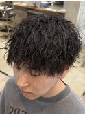 MEN’S HAIR/サーフカール/刈り上げセンターパート/守谷