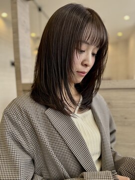 名取/岩沼/ミディアムレイヤー レイヤーカット 顔周りレイヤー