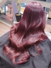 カシェル トウキョウ(Cashel Tokyo) ピンク ケアブリーチ1回 ラベンダー ボルドー ワインレッド