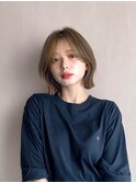 透明感カラーのゆるボブスタイル