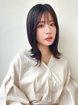 カバーヘア ブリス 戸田公園西口店(COVER HAIR bliss) 韓国レイヤーくびれヘア/ミディアムレイヤーダークアッシュp川口