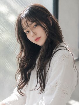シオン(shion) 顔周りレイヤーロング韓国ヘアイメチェン_F31758
