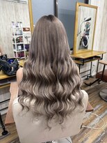 ヘアスタジオワン 藤沢店(HAIR STUDIO ONE)&nbsp;グレージュ×スーパーロングエクステ