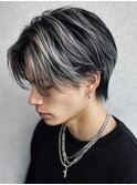 4. ハイライト/センターパート/レイヤーカット/メンズ
