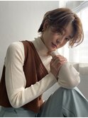 clanネイビーカラーワンサイドショート