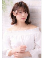 ソア 武蔵小杉(SOAR) 大人ガーリーフェザーバングピンクベージュくせ毛カットボブルフ