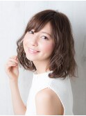 〈Baden西谷店〉ブランジュ斜めバングマッシュ風小顔ボブ