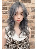 20代30代大人可愛いブルーシルバーのロングヘアー♪藤沢