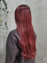 テトヘアー(teto hair) レッドカラー　暖色系カラー　グラデーション　ハイライト