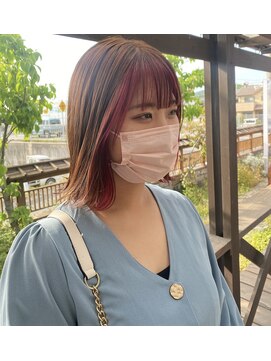 ラウラウヘアーリゾート(Lau Lau hair resort) 【LauLau. 竹内】フェイスラインインナーカラー