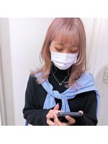 グリット(Grit) ミルクティーピンク×ウルフカット【Grit神戸元町店】