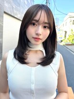 ミラリー トウキョウ(Mirareee Tokyo)&nbsp;20代30代40代◎前髪パーマグレーベージュレイヤーロング黒髪