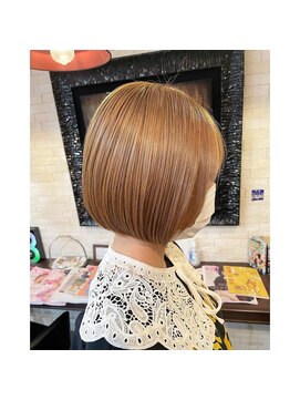 ボアップ 新居浜店(boappu) #ミルクティーベージュ#ケアブリーチ#透明感カラー