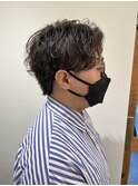 スパイラルパーマ メンズパーマ センターパート