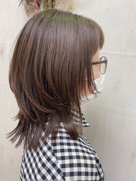 プランタン(Printemps) 大人ウルフミディ小顔フェイスレイヤー×艶髪ブラウン