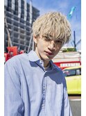 スペインカールスパイキーショートブルーブラック韓国マッシュ