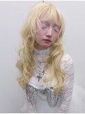 14353ホワイトアッシュ抜きっぱなしブリーチホワイトブロンド