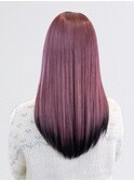 美髪ロング韓国ヘア前髪カット顔周りレイヤー_ba543961