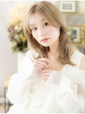 外国人風イヤリングカラーモテ髪くびれミディc7志木10代20代30代