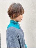 大人ショート×透明感カラー