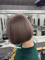 ノス 表参道(NOOS)&nbsp;丸みボブ/ボブ/ミルクティーベージュ/ケアブリーチ/表参道