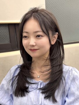 ロンドウル 熊本(Lond ulu) 縮毛矯正/くびれヘア/ハイライトカラー/アプリコットオレンジ