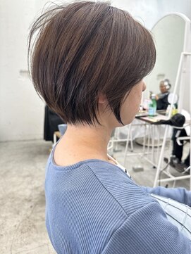 ロミー 本厚木(ROMMY.) 大人丸みショートマッシュボブ◎ココアブラウン◎20代～50代