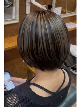ヘアーサロン アトリエ(Hair salon ATORIE) ミディアムボブブリーチカラーアンブレラカラー